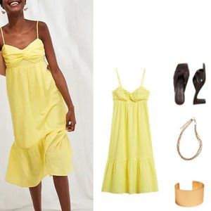 Banana Republic Front Knot Midi Dress